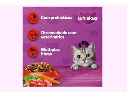 Alimento Whiskas 1+ Whiskas Gatos para gato adulto sabor carne en bolsa de 10 kg