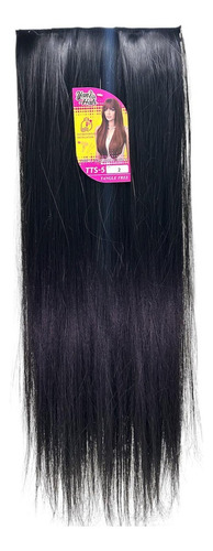 Apliques De Cabelo Tic Tac Fibra Orgânica 70cm Castanho Escuro #2