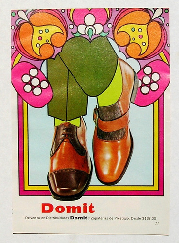 Publicidad Antigua Mexicana De Zapatos Domit, De 1971