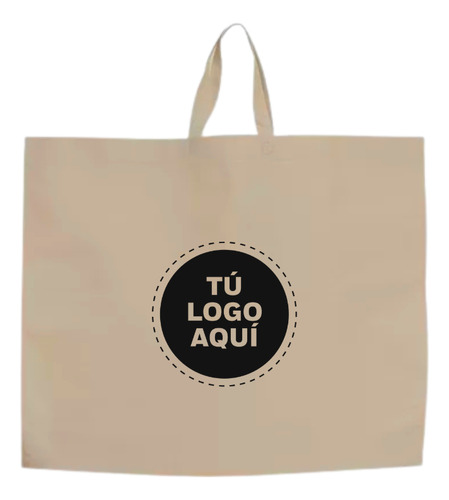 100 Bolsas Friselina Con Imp. 1 Color Ambas Caras 60x50x10cm