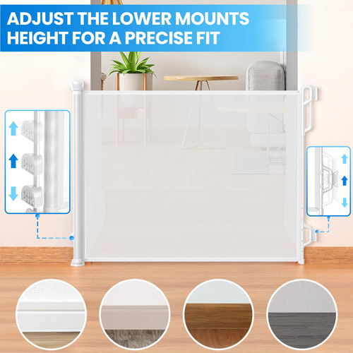 Puerta Retráctil De Seguridad Para Bebés Spaceany De 55 Cm D