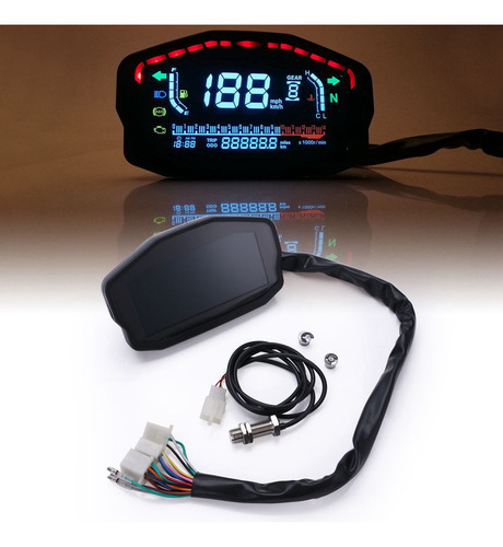 Panel Digital Lcd Universal Barato Para Carreras De Motocicl