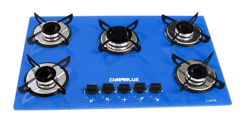 Fogão cooktop gás Chamalux Luana 5 bocas azul 127V/220V