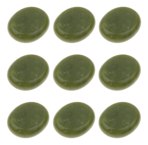 9 Unids Pro Caliente Calentada Jade Warmer Rock 5x6cm
