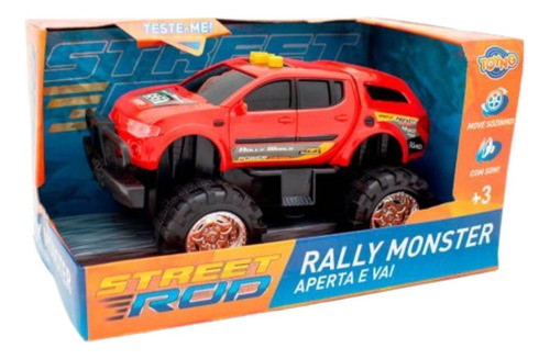 Carro Rally Monster Street Rod Com Som - Toyng