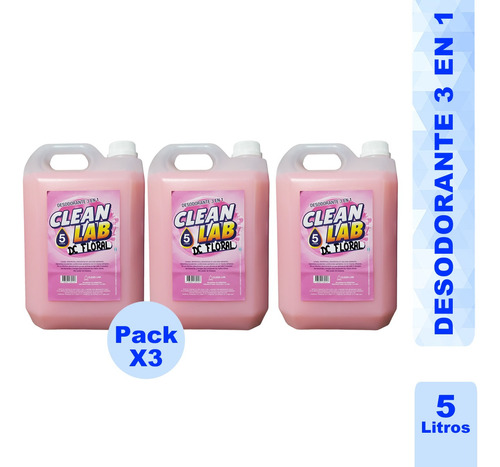 Desodorante Limpiador Desinfectante Dc Pack 3 X 5 Lts 