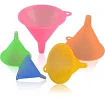 Comprar Set X 5 Embudos Plasticos Diseño Color Cocina Preparacion 