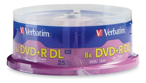comprar Dvd+r Dl De Doble Capa, 8,5 Gb, 8x Verbatim Lifeseries, 25 U