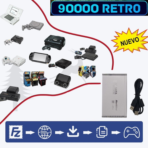 Disco Duro Portatil 120gb Game Retro 90.000 Juegos Emulador