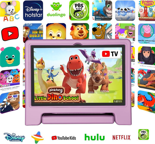 Tableta Infantil Android 14 De 10,1 Pulgadas, 8 Gb+64 Gb, 60