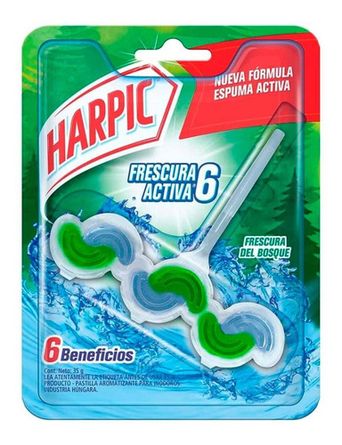 Pastilla Sanitaria Harpic Frescura Activa Pino 35g