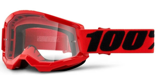 Goggles Motocross Mtb Razer 100% Strata 2 Rojo Mica Claro