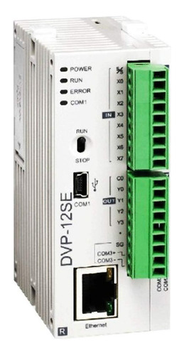 Delta Dvp Series Slim Plc 8 In, 4 Out Relay, 24vdc Dvp12se11