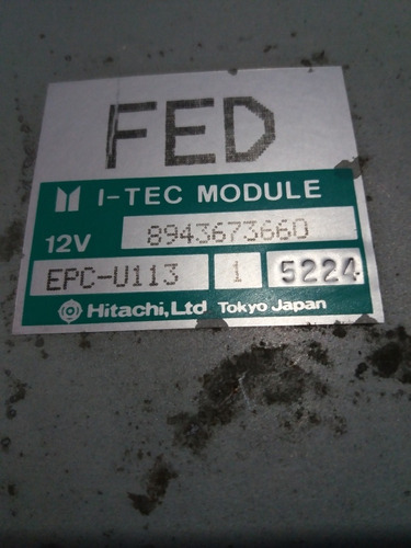 Ecu Computador Isuzu Trooper 1988-1991 Epc-u113 