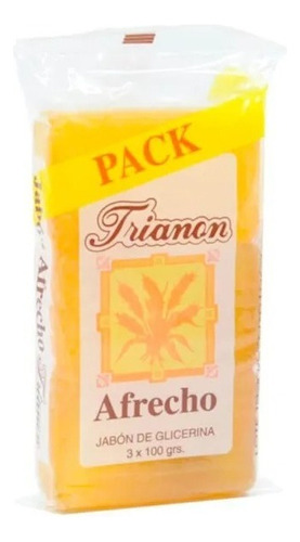 Trianon 1 Pack Jabon De Glicerina Afrecho 3 Unidades