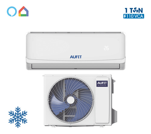Minisplit Wifi Inverter Solo Frío 110v 1 Tonelada Blanco