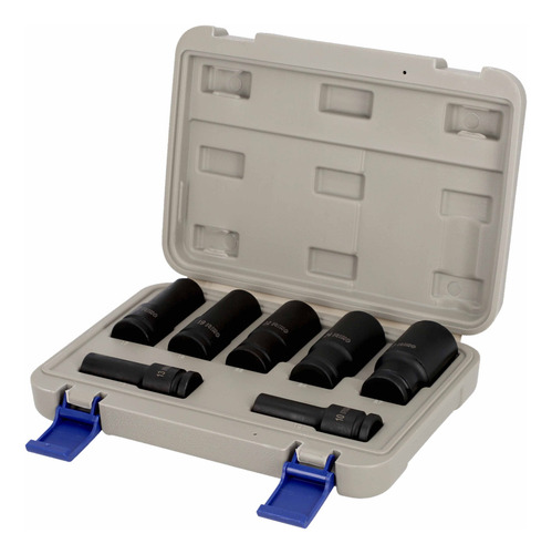 Kit Juego De Tubos Bocallaves Impacto Irimo 1/2'' 7 Piezas Color Negro