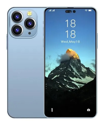 Teléfonos Inteligentes Android 4g I14 Pro Max 6.5 Pulgadas De Ram3gb Y Rom32gb Azul
