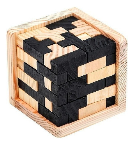 Bloques De Construcción De Tetris De Juguete De Madera