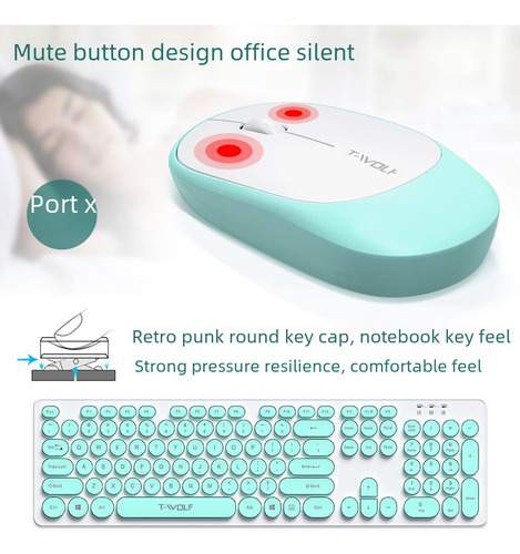 Teclado Inalámbrico Con Mouse Tf770