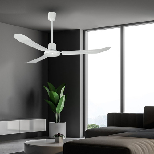 Ventilador De Techo Tormenta 33100 56 Pulg Blanco Tres Aspas 1.422 M 60 Blanco Blanco Acero 3