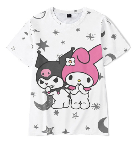 Camiseta Kuromi De Manga Corta Con Estampado 3d.