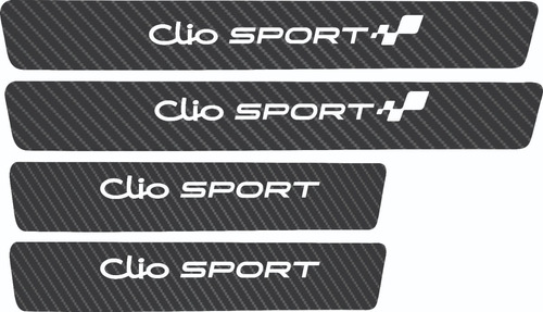 Sticker Vinil Estribos Automóvil Carbono 5d Clio Sport