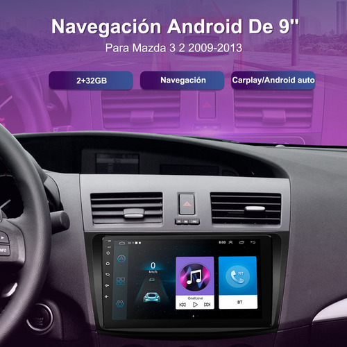 Tovendor Estéreo Carplay Gps/cámara 2+32g Para Mazda 3 2010-2013