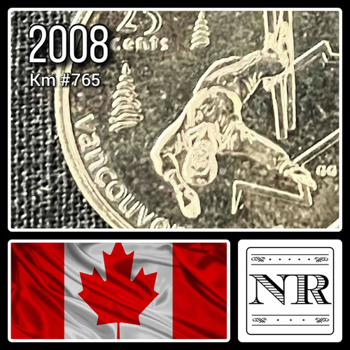 Canada - 25 Cents - Año 2008 - Km #765 - Freestyle Skiing