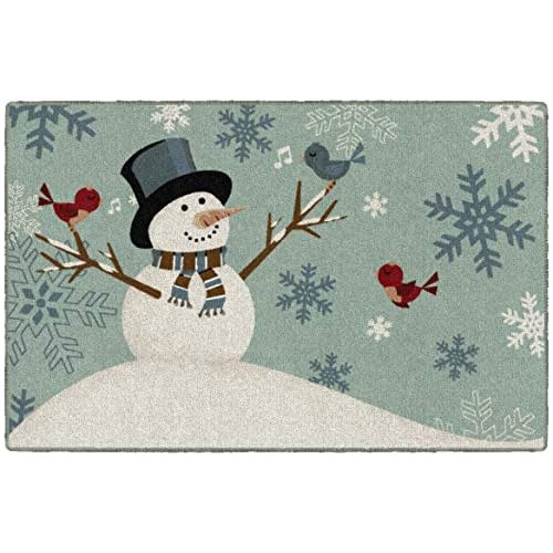 Snowman Songs - Alfombra Lavable Festiva De Navidad Dis...