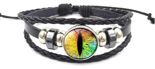 Jczr.y Pulsera Retro Con Ojos De Dragón Y Gato, Brazalete De