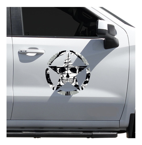 Sticker Estrellas Calaveras Tipo Militar Calcas Impresas S15