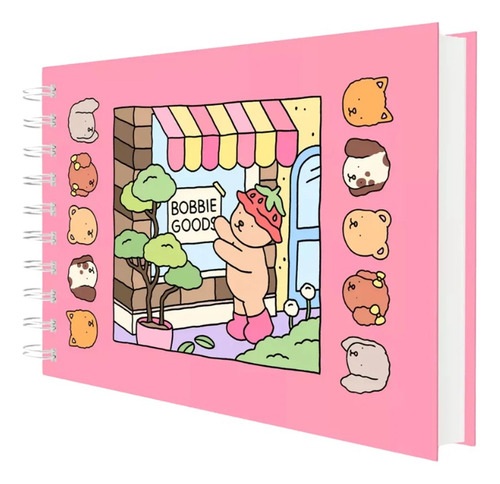 Caderno Bobbie Goods Livro De Desenho 50 Folhas Cor Rosa