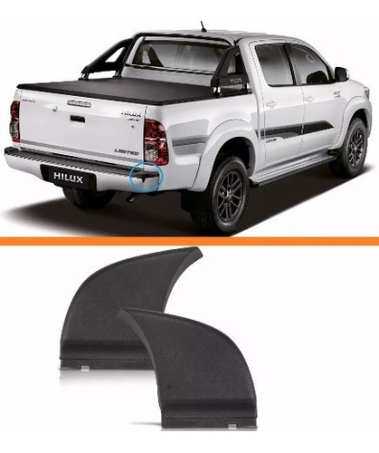 Ponteira Parachoque Traseiro Hilux Srv 2005 2006 2013 15 Par