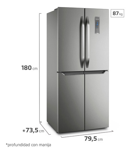 Refrigerador Fensa Dq79s 401l No Frost Multidoor Inverter