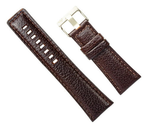 Pulseira 24mm Couro Legítimo Compatível Com Relógio Invicta Cor Marrom