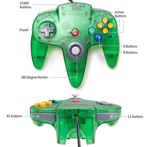 Controlador Kiwitata Classic N64, Pc Joystick Controller