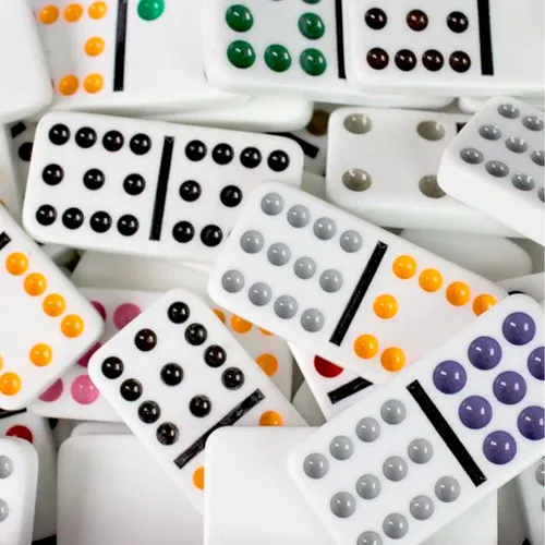 Dominó 55 Fichas A Color Doble 9 Juego De Mesa Caja Metálica