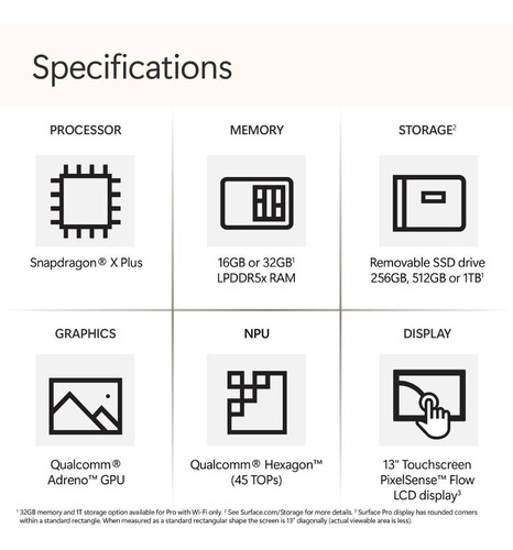 Microsoft Surface Pro Copilot+ Pc 13 - 16gb Ram 256gb Ssd