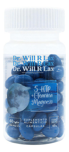 5 Htp Teanina Magnesio 60 Cápsulas Dr. Will R Lax. Sabor N/a