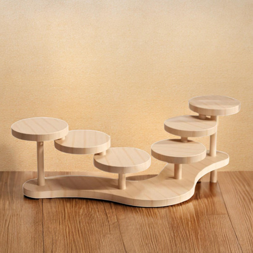 Soporte De Madera Para Cupcakes De Diseño Único Doble Cara
