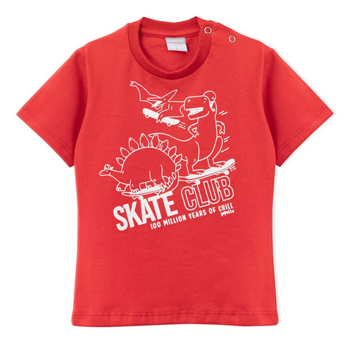 Remera Bebé Nene Dinos Skate Marca Gepetto T 12 A 48 Meses