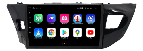 Kit Multimidia Corolla 14/17 9p Carplay Android Auto 2/32gb