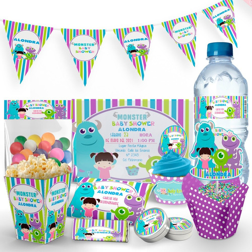 Kit Imprimible Monster Inc Babys, Candy Bar, Baby Shower