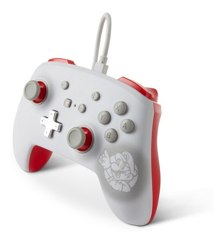 Control Para Nintendo Switch Powera Mario White Blanco