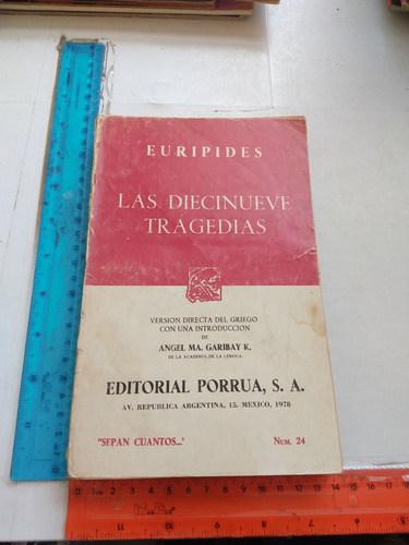 Las Diecinueve Tragedias Eurípides Editorial Porrúa