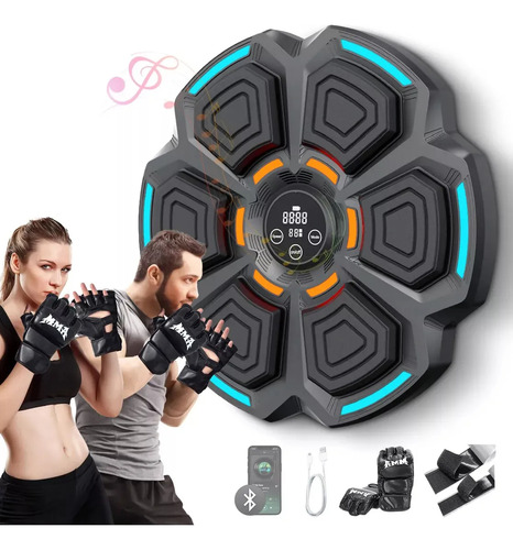 Máquina De Boxeo Portátil Colgante Con Música Electrónica Plateado