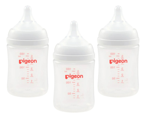 Pack 3 Biberones Pigeon Softouch 160ml/5oz Anticolicos 0m