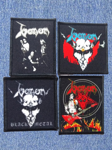 Pack 4 Parches Venom Black Metal Cronos Maniametal