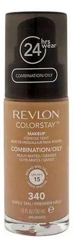 Revlon Colorstay Foundation 24 horas para piel mixta o grasa, tono 340, bronceado temprano